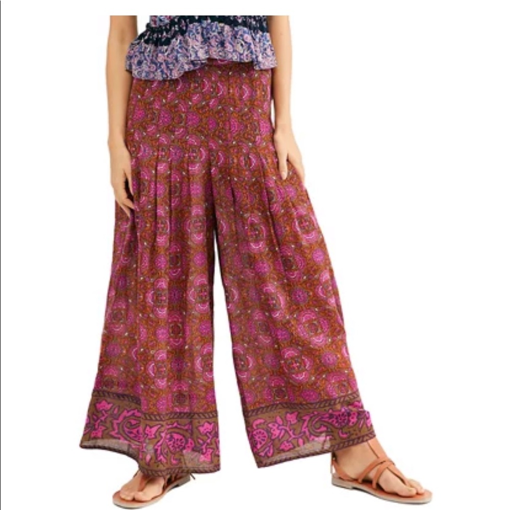 Free People River Run wide leg pants